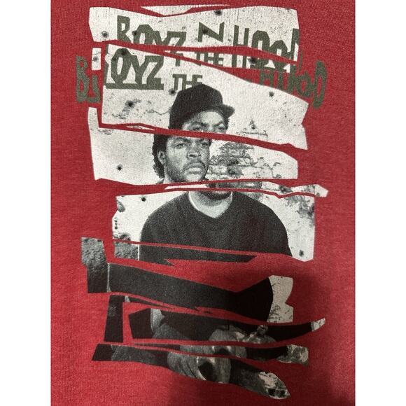 Boyz N The Hood Sweatshirt Vintage Hoodie Mens Red Size Medium Unisex Y2K - Picture 3 of 8